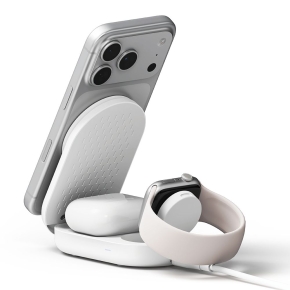 RINGKE 3IN1 MAGNETIC MAGSAFE WIRELESS FOLDING CHARGER 25W QI2.2 WHITE